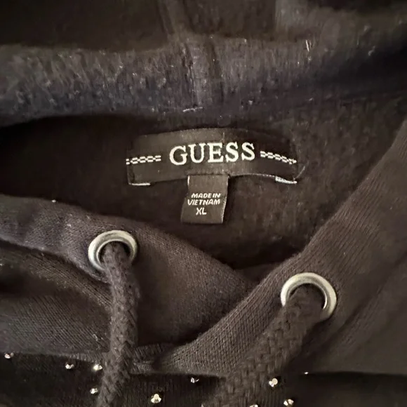 Guess Black Drawstring Hoodie - Picture 2 of 3